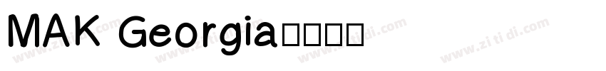 MAK Georgia字体转换